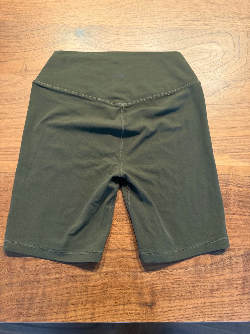 Women’s Olive Green High-Waist Bike Shorts and Tank Top - Picture 6 of 6